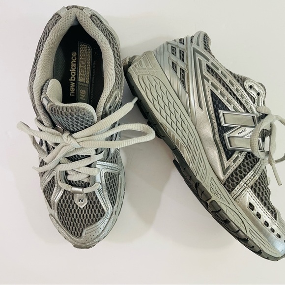 New Balance Silver and Gray Athletic Sneakers - Picture 8 of 9